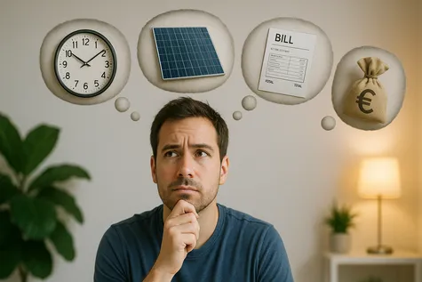 Hombre haciéndose preguntas sobre las tarifas energéticas