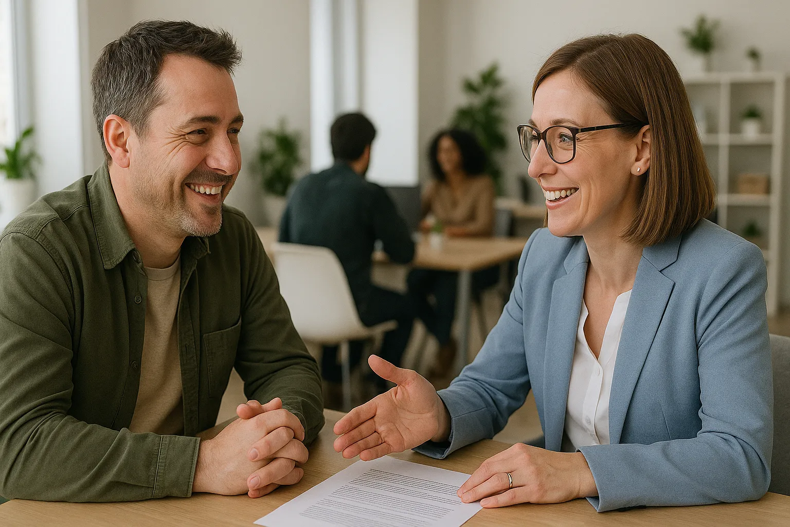 Mujer explicando las subvenciones energéticas