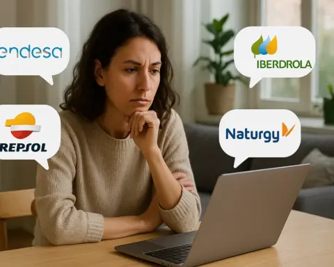 Mujer revisando las mejores marcas de tarifas energéticas