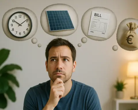 Hombre haciéndose preguntas sobre las tarifas energéticas