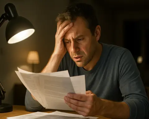 Hombre viendo errores al comparar tarifas energéticas