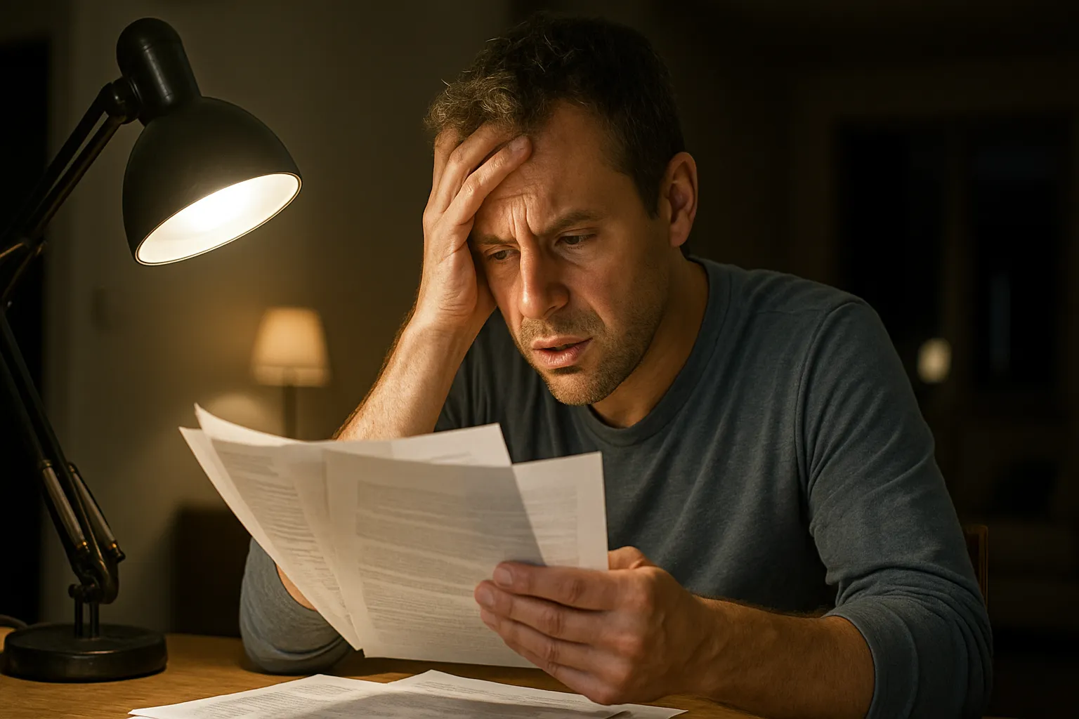 Hombre viendo errores al comparar tarifas energéticas
