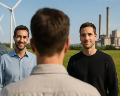 Persona eligiendo entre dos tarifas energéticas