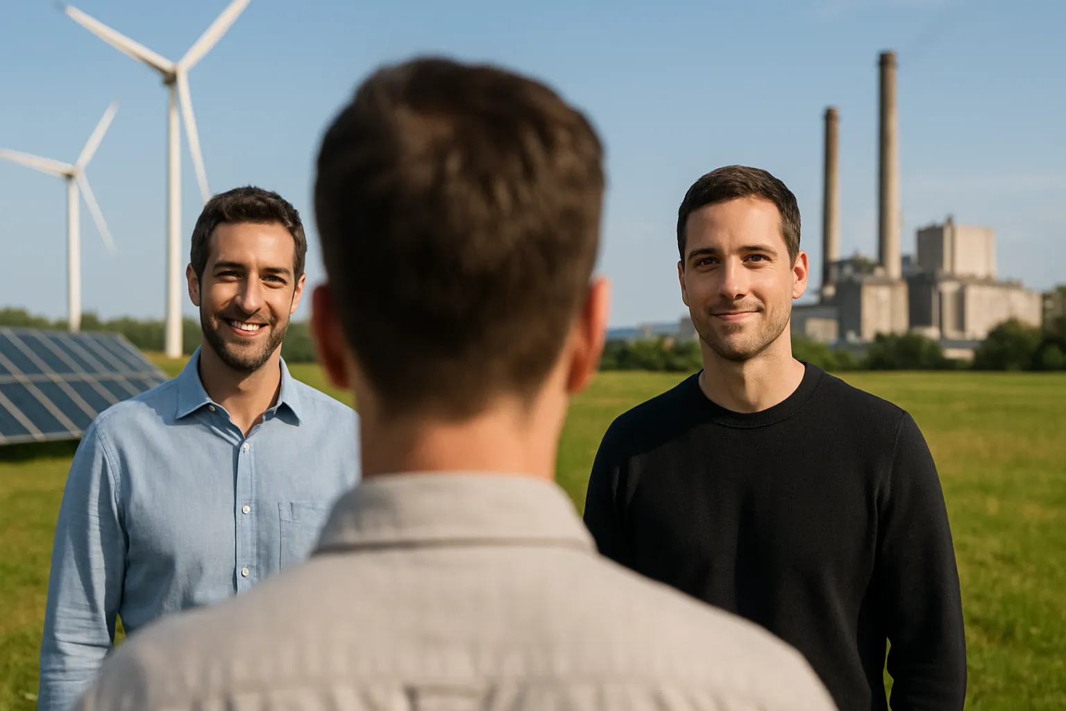 Persona eligiendo entre dos tarifas energéticas