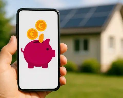App con icono de hucha que representa el ahorro de tener una tarifa solar con batería virtual.