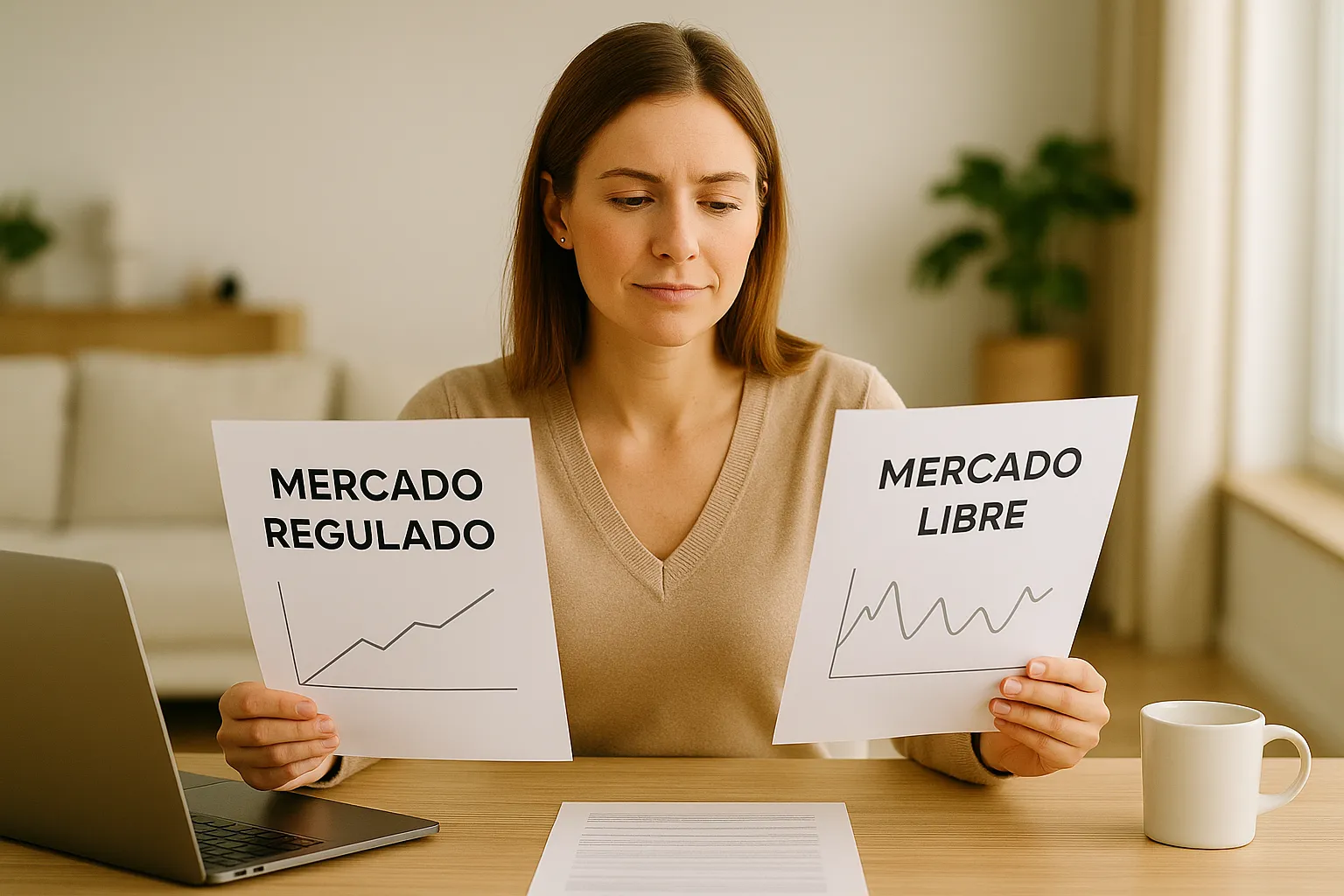 Comparación de tarifa regulada (escudo) y libre (€)